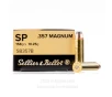 Sellier and Bellot 357 Magnum Ammo - 1000 Rounds of 158 Grain SP   