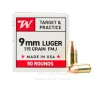 Winchester 9mm Ammo - 50 Rounds of 115 Grain FMJ Ammunition