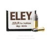 Eley High Velocity 22 LR Ammo - 50 Rounds of 38 Grain HP Ammunition