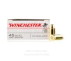 Winchester USA 45 ACP Ammo - 500 Rounds of 185 Grain FMJ Ammunition