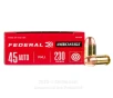 Federal American Eagle 45 ACP Ammo - 1000 Rounds of 230 Grain FMJ   