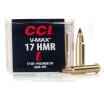 CCI 17 HMR Ammo - 50 Rounds of 17 Grain V-MAX Ammunition
