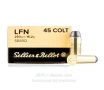 Sellier and Bellot 45 Long Colt Ammo - 600 Rounds of 250 Grain LFN   