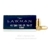 Speer 40 cal Ammo - 1000 Rounds of 180 Grain TMJ Ammunition