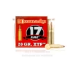 Hornady 17 HMR Ammo - 50 Rounds of 20 Grain JHP Ammunition