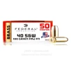 Federal 40 Cal Ammo - 50 Rounds of 180 Grain FMJ Ammunition