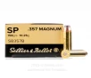 Sellier and Bellot 357 Magnum Ammo - 1000 Rounds of 158 Grain SP   
