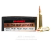Barnes 22-250 Rem  Ammo - 20 Rounds of 50 Grain TSX Ammunition