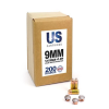 US Cartridge 9mm 124 Gr  P Nosler JHP  200 Round 
