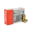 Aguila 9mm 147 Gr Subsonic FMJ Flat Point  Case 