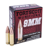 Fort Scott Munitions Tumble Upon Impact  tui  9mm 80 Grain Solid Copper Spun 9MM080SCVTPD  20 Rounds 