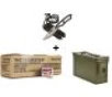 Winchester USA Target Pack 9mm 115 Gr FMJ  Case  W  Free Heavy Duty Ammo Can and Master USA Fixed Blade Knife