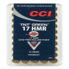 CCI 951 Varmint TNT Green 17 HMR 16 gr Hollow Point  HP  50 Bx  40 Cs