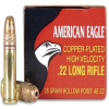 Federal AE22 American Eagle  22 LR 38 gr Copper Plated Hollow Point  CPHP  40 Bx  100 Cs
