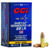 CCI 970 Quiet-22  22 LR 40 gr Segmented Hollow Point 50 Bx  100 Cs