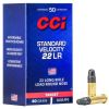 CCI 0035 Standard Velocity  22 LR 40 gr Lead Round Nose  LRN  50 Bx  100 Cs