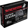 Winchester Ammo W40SWLF Super Clean  40 S W 120 gr Full Metal Jacket  FMJ  50 Bx  10 Cs
