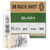 Sellier   Bellot SB12BSG Shotgun 12 Gauge 2 75  9 Pellets 00 Buck Shot 25 Bx  10 Cs