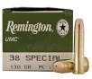 Remington Ammunition L38S11A UMC  38 Special 130 gr Full Metal Jacket  FMJ  250 Bx  4 Cs  Mega Pack 