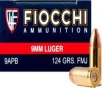 FIOCCHI AMO 9MM LUGER 124GR FMJ 50-RD  20 BOXES PER CASE 