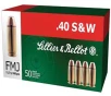 Sellier   Bellot SB40B Handgun  40 S W 180 gr Full Metal Jacket  FMJ  50 Bx  20 Cs
