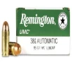 Remington Ammunition L380AP UMC  380 ACP 95 gr Full Metal Jacket  FMJ  50 Bx  10 Cs