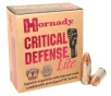 Hornady 90240 Critical Defense Lite  9mm Luger 100 gr Flex Tip eXpanding 25 Bx  10 Cs