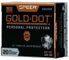 Speer Ammo 23918GD Gold Dot Personal Protection 357 Sig 125 gr Hollow Point  HP  20 Bx  10 Cs