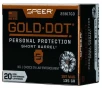 Speer Ammo 23917GD Gold Dot Personal Protection 357 Mag 135 gr Hollow Point  HP  20 Bx  10 Cs
