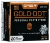 Speer Ammo 23970GD Gold Dot Personal Protection 40 S W 165 gr Hollow Point  HP  20 Bx  10 Cs
