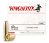 Winchester Ammo USA40SW USA 40 S W 165 gr Full Metal Jacket  FMJ  50 Bx  10 Cs