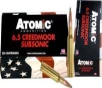 Atomic 00482 Rifle Subsonic 6 5 Creedmoor 129 gr Hollow Point Boat-Tail  HPBT  20 Bx  10 Cs
