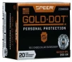 Speer Ammo 23980GD Gold Dot Personal Protection 44 S W Spl 200 gr Hollow Point  HP  20 Bx  10 Cs