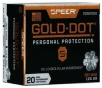 Speer Ammo 23920GD Gold Dot Personal Protection 357 Mag 125 gr Hollow Point  HP  20 Bx  10 Cs
