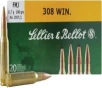 S B AMMO  308 WINCHESTER 180GR  FMJ 20-PACK