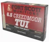 Fort Scott Munitions 65CM-140-SCV2 Tumble Upon Impact  TUI  6 5Creedmoor 140gr Solid Copper Spun 20 Per Box 10 Case