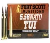 Fort Scott Munitions 556-070-SCV2 Tumble Upon Impact  TUI   5 56mm 70gr Solid Copper Spun 20 Per Box 25 Case