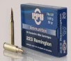 PPU PP223F1 Standard Rifle  223 Rem 55 gr Full Metal Jacket Boat Tail  FMJBT  20 Bx  50 Cs