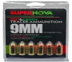 Supernova PMSN9MMMP Green Red Tracer 9mmLuger 119Gr Full Metal Jacket 6 Per Box 60 Case