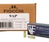 Fiocchi 9AP 9mm 115 Grain FMJ Handgun Ammo     1000 Rounds