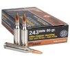 SIG Sauer Ammo 243 Win 80Gr Elite Series Solid Copper Projectile Rifle Ammo     20 Rounds