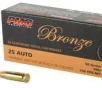 PMC Bronze 25 ACP 50 Grain Full Metal Jacket Handgun Ammo     50 Rounds