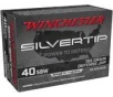 Winchester Ammunition Silvertip 40 S W 155 Grain Hollow Point Handgun Ammo     20 round box