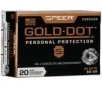 Speer Ammo Speer Gold Dot Personal Protection 32ACP 60 Grain Hollow Point Handgun Ammo     20 Rounds