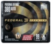 Federal Ammunition 380 AUTO 99GR HYDRA-SHOK DEEP HP Centerfire Handgun Personal Defense 25 round box