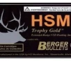 HSM 6REM95VLD Trophy Gold Extended Range 6mm 95 gr Berger Hunting VLD Match  BHVLDM  20 Per Box  25 Cs
