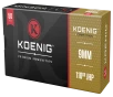 KOENIG JHP 9mm Luger 110 Grain Centerfire Handgun Ammo