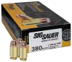 SIG SAUER Elite Performance  380 ACP 100 Grain FMJ Hangun Ammo