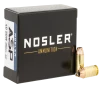 Nosler Match Grade JHP  40 Smith   Wesson 180 Grain 1005 Velocity Handgun Ammo