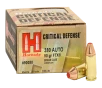 Hornady Critical Defense  380 Auto 90 Grain Handgun Ammo